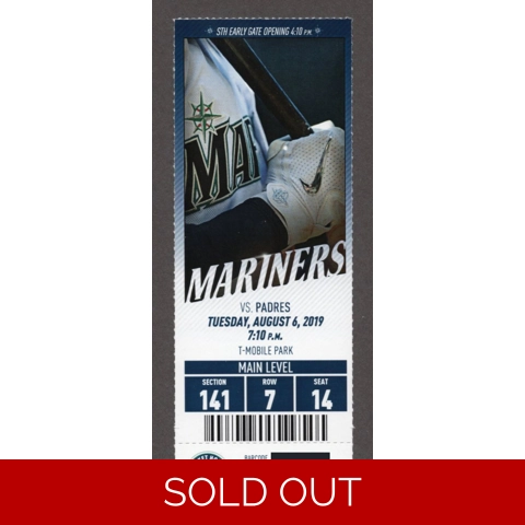 Tim Lopes 1st HOME RUN HIT RBI 2019-08-06 Seattle Mariners vs San Diego Padres Full Season Ticket Fernando Tatis Eric Hosmer Josh Naylor HR